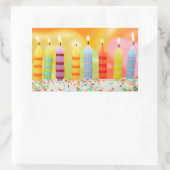 Birthday Candles Rechthoekige Sticker (Tas)
