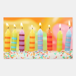 Birthday Candles Rechthoekige Sticker