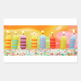 Birthday Candles Rechthoekige Sticker