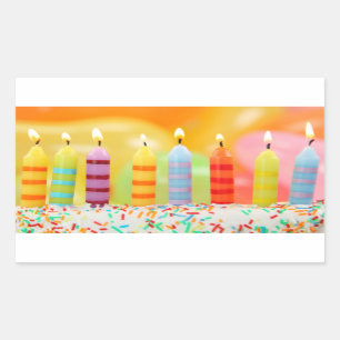 Birthday Candles Rechthoekige Sticker