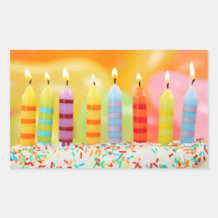 Birthday Candles Rechthoekige Sticker