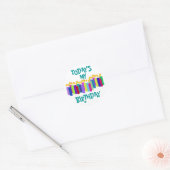Birthday Candles Ronde Sticker (Envelop)