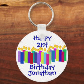 Birthday Candles Sleutelhanger (Voorkant)