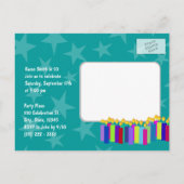 Birthday Candles Uitnodiging Briefkaart (Achterkant)