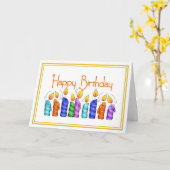 Birthday Candles Wenskaart Kaart (Gele Bloem)