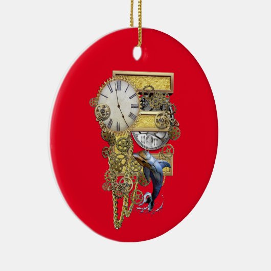 Birthday-Capital- Letter-E Art Canvas tas Keramisch Ornament (Rechts)