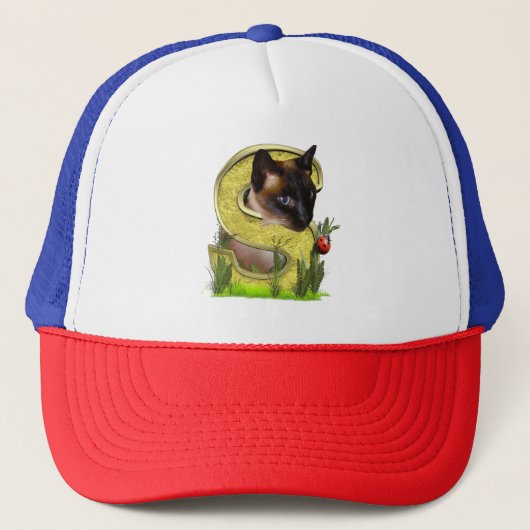 Birthday-Capital- letter-S Art Trucker Hat Pet (Voorkant)