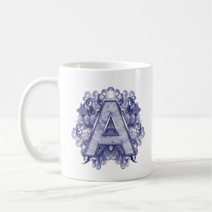 Birthday-Capital Monogram - letter A Koffiemok