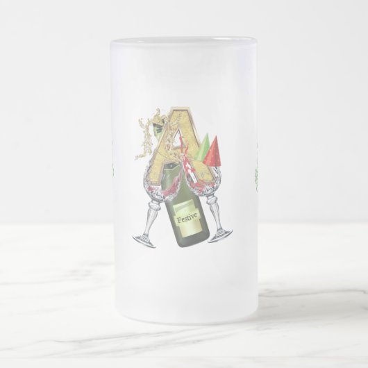 Birthday-Capital Monogram - letter A Matglas Bierpul (Center)