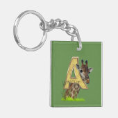 Birthday-Capital Monogram - letter A Sleutelhanger (Voorkant Links)