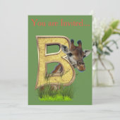 Birthday-Capital Monogram - letter B Kaart (Staand voorkant)