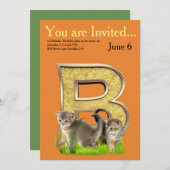 Birthday-Capital Monogram - letter B Kaart (Voorkant / Achterkant)