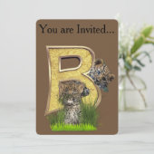 Birthday-Capital Monogram - letter B Kaart (Staand voorkant)