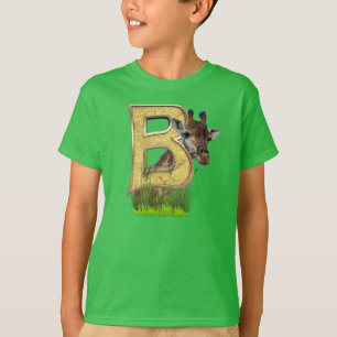 Birthday-Capital Monogram - letter B T-shirt