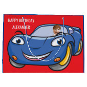 Birthday Car Automotive Funny Cartoon Creative Fab Groot Cadeauzakje (Achterkant)