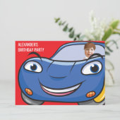 Birthday Car Automotive Funny Cartoon Creative Fab Kaart (Staand voorkant)