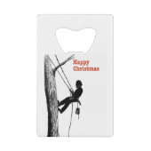 Birthday CarArb Art Arborist Tree Surgeon Chainsee Creditkaart Flessenopener (Voorkant)