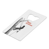 Birthday CarArb Art Arborist Tree Surgeon Chainsee Creditkaart Flessenopener (Voorkant Gekanteld)