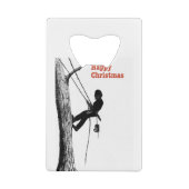 Birthday CarArb Art Arborist Tree Surgeon Chainsee Creditkaart Flessenopener (Achterkant)