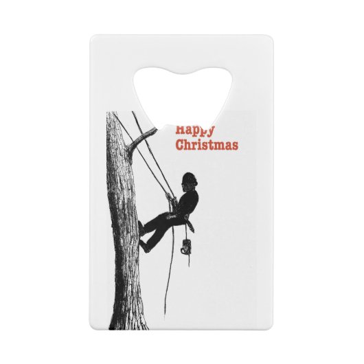 Birthday CarArb Art Arborist Tree Surgeon Chainsee Creditkaart Flessenopener (Achterkant)