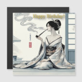 Birthday Card 02 - Elegant Japanese Oiran Theme (Voorkant / Achterkant)