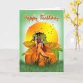 Birthday Card - Afrikaans-Amerikaans Kaart (Gele Bloem)