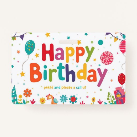 Birthday card badge (Voorkant)