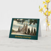 Birthday Card, Barcelona, Sagrada Familia Kaart (Gele Bloem)