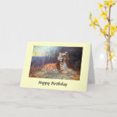 Birthday Card - Bengal Tiger Kaart (Gele Bloem)