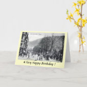 Birthday Card - Bergen, Noorwegen Kaart (Gele Bloem)