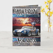 Birthday Card boy Racer Kaart (Gele Bloem)