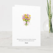 Birthday Card Bright and Beauful Tulip Bouquet Kaart (Achterkant)
