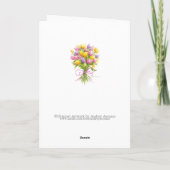 Birthday Card Bright and Beauful Tulip Bouquet Kaart (Achterkant)