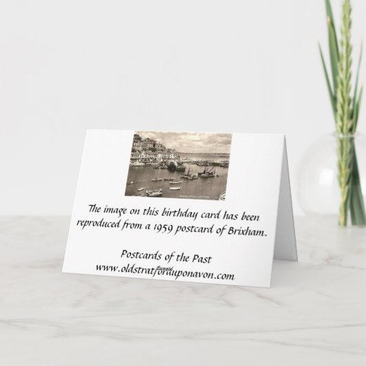 Birthday Card - Brixham, Devon Kaart (Achterkant)