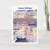Birthday Card Brixham Harbour Kaart (Voorkant)