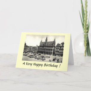 Birthday Card - Brussel, Grand Place Kaart