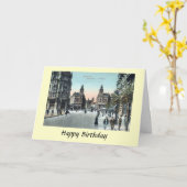 Birthday Card - Budapest, Hongarije Kaart (Gele Bloem)