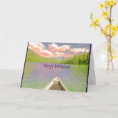 Birthday Card Canoe op Lake "Fun Adventures" Kaart (Gele Bloem)