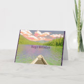 Birthday Card Canoe op Lake "Fun Adventures" Kaart (Voorkant)