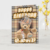 Birthday card chav beer kaart (Gele Bloem)