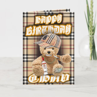 Birthday card chav beer kaart