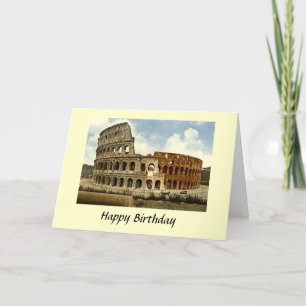 Birthday Card - Colosseum, Rome Kaart