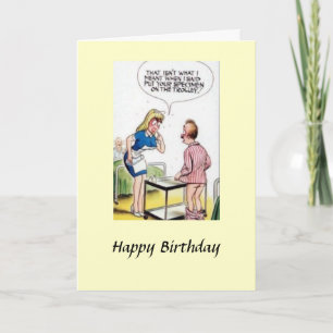 Birthday Card - Comic, Hospital, Humor Kaart