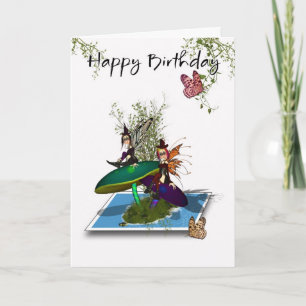 Birthday Card - Cute Gothic Fairies die van Kaart