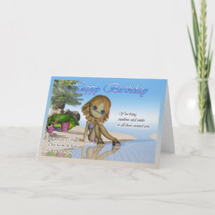 Birthday card Cutie Pie Collection beach life Kaart
