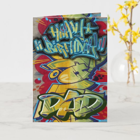 Birthday card dad kaart (Gele Bloem)