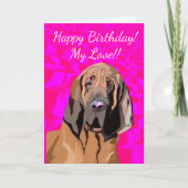 Birthday Card Editable Blood Hound foto & text Kaart (Voorkant)