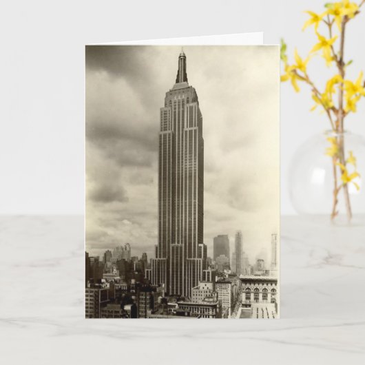 Birthday Card, Empire State Building Kaart (Gele Bloem)