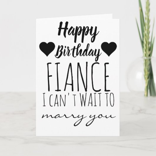 Birthday Card Fiancé| Fijne verjaardag Feestdagen Kaart (Voorkant)