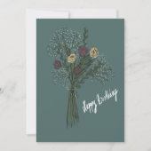 Birthday Card "Flowers" Kaart (Voorkant)